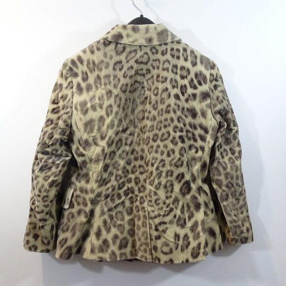 TALBOTS Kate Fit Petite Career Leopard Blazer Coat Jacket Size 6P NEW $189 - Picture 7 of 8
